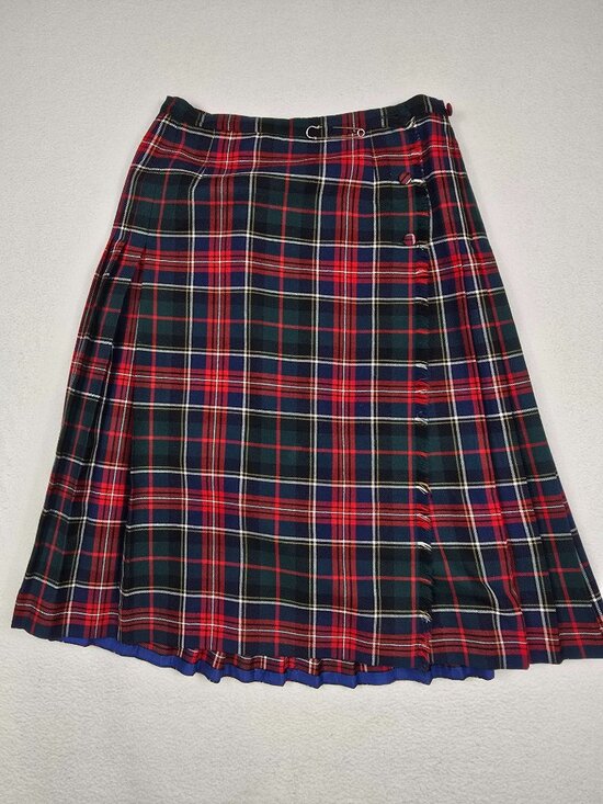 Aljean Dresses & Skirts - Aljean Canada Pure Virgin Wool Tartan Plaid Kilt Wrap Skirt Medium 30 Waist